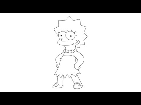 480x360 How To Draw Lisa Simpson - Lisa Simpson Drawing