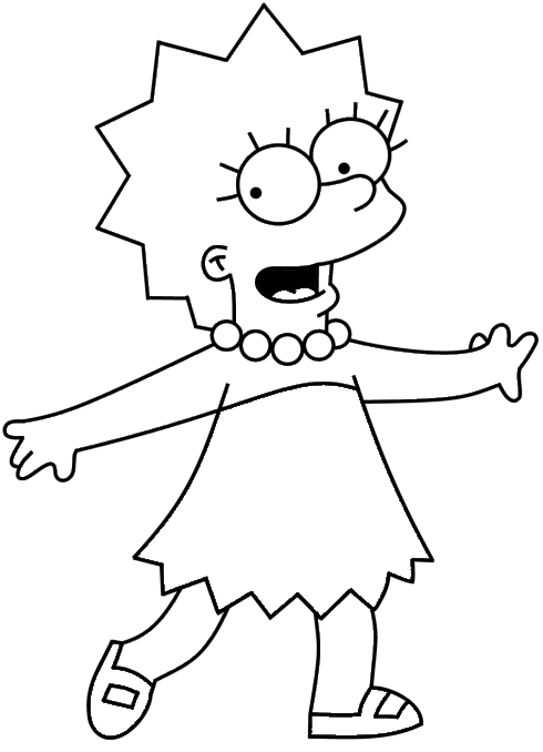 490x678 Lisa Simpson Running Scared Simpsons - Lisa Simpson Drawing