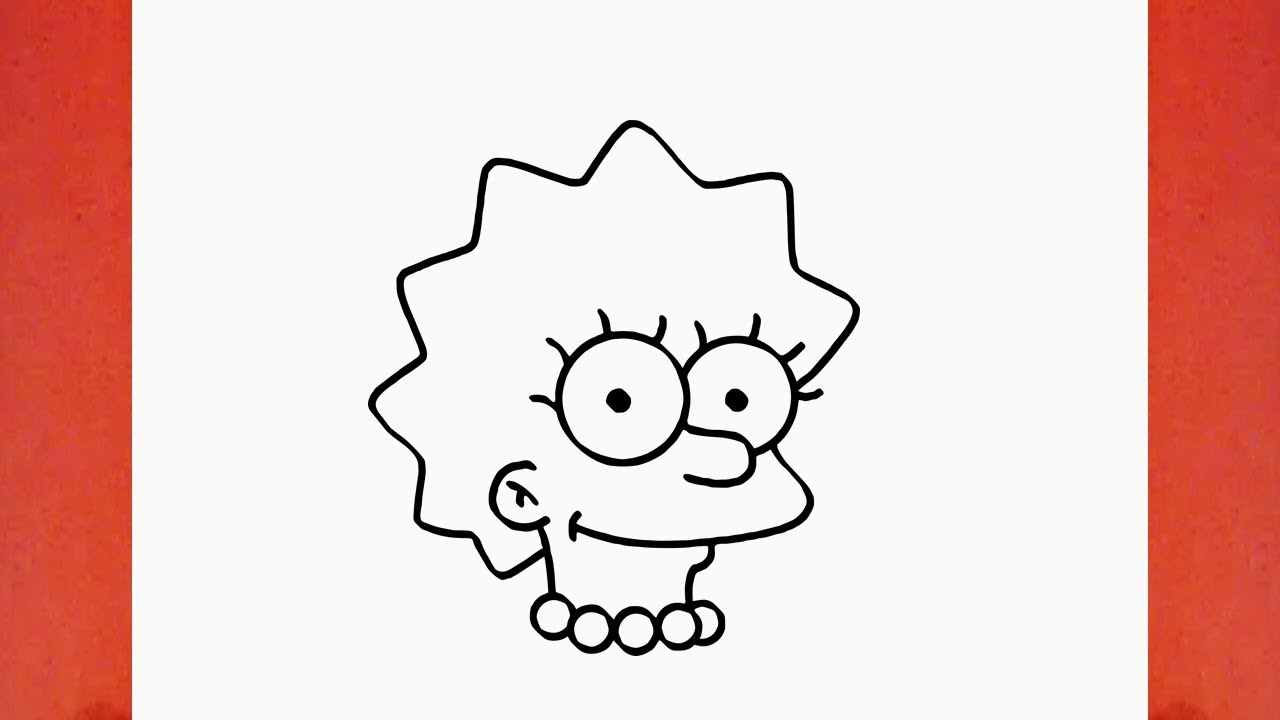 1280x720 How To Draw Lisa Simpson From The Simpsons - Lisa Simpson Drawing