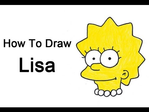 480x360 How To Draw Lisa Simpson - Lisa Simpson Drawing