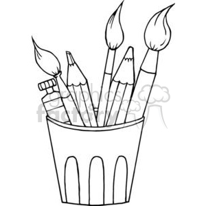 300x300 Art Supplies Clipart Royalty Free Clipart - List Of Art Supplies For Drawing