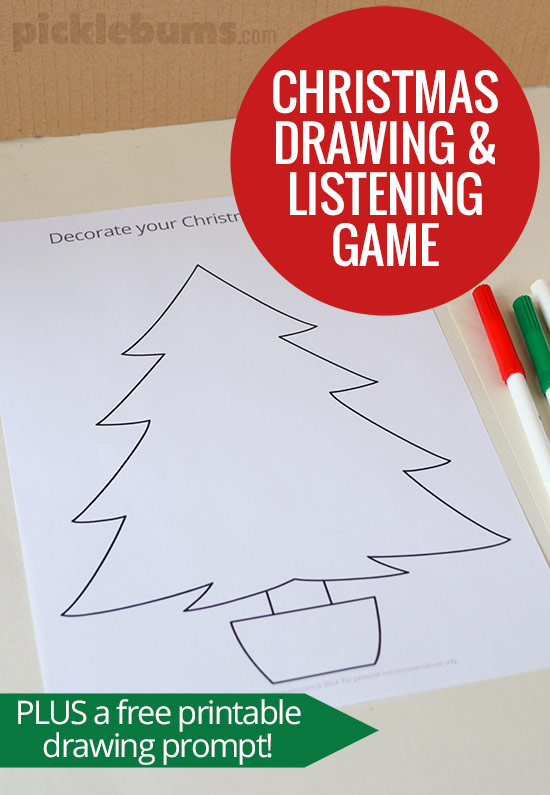 550x795 Christmas Drawing And Listening Game - Listening Drawing