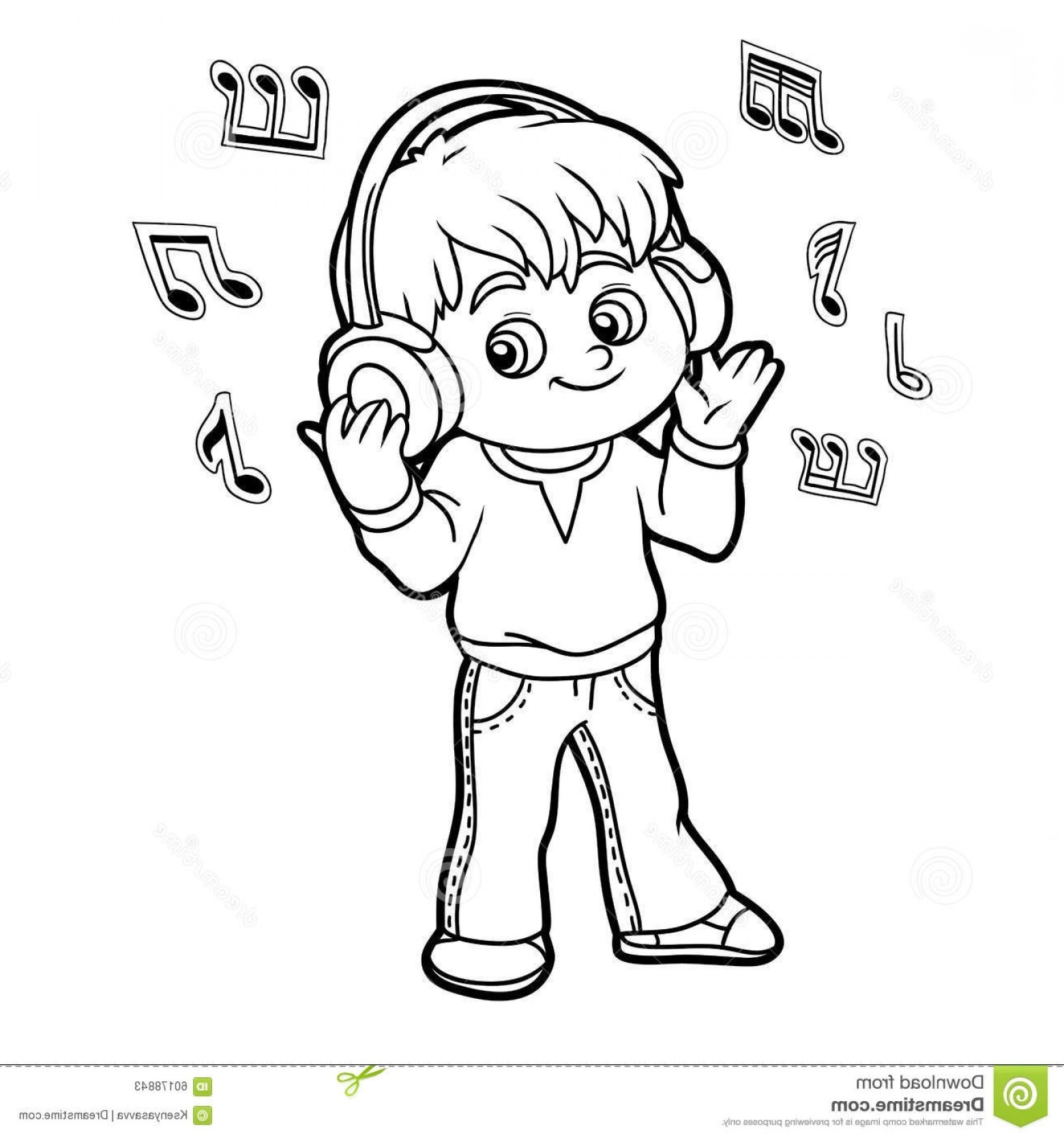 1560x1668 hearing music clipart black and white great free clipart - Listening To Music Drawing
