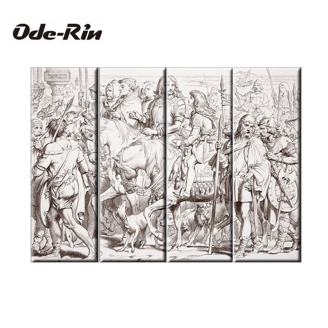 640x640 medieval painting four spell on canvas literature and art home - Literature Drawing