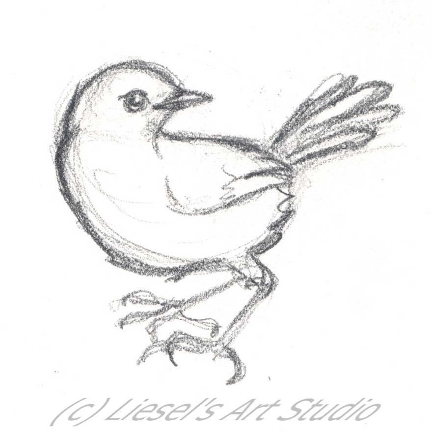 880x891 Little Bird Drawing - Little Bird Drawing