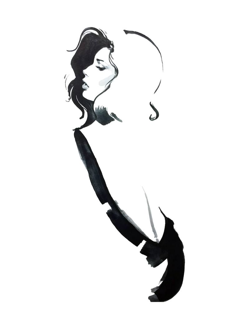 770x1027 Little Black Dress Drawing - Little Black Girl Drawing