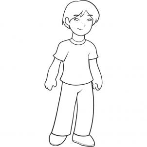 302x302 How To Draw How To Draw A Boy For Kids - Little Boy Drawing