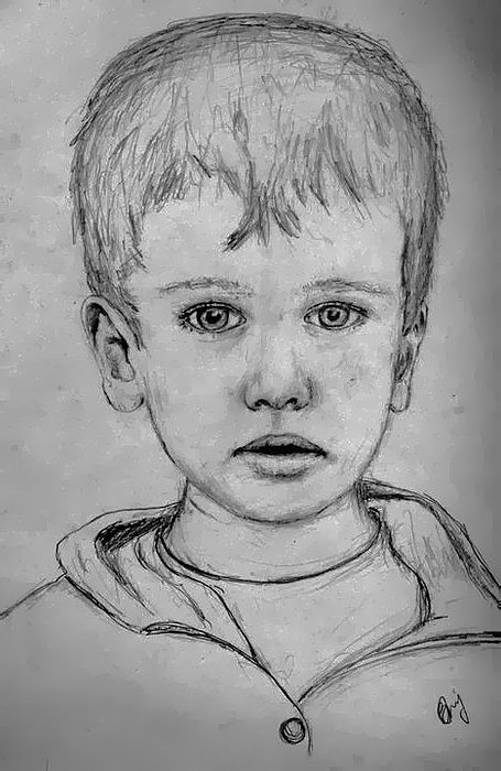 455x700 little boy drawing - Little Boy Drawing