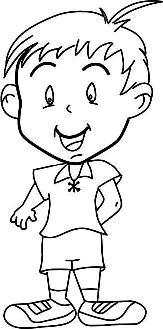 327x660 Clipart - Little Boy Drawing