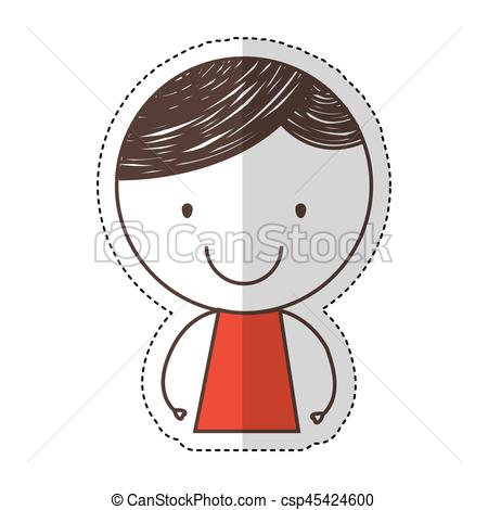 450x470 cute little boy drawing character vector illustration design - Little Boy Drawing