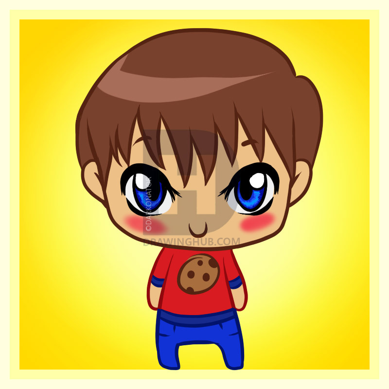 800x800 how to draw a little boy, step - Little Boy Drawing