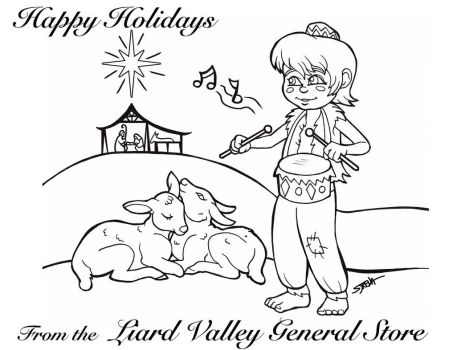 453x350 the little drummer boy coloring - Little Drummer Boy Drawing