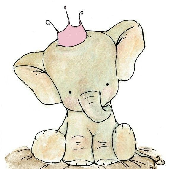 570x570 cute elephant drawing drawing child printmaking painting cute - Little Elephant Drawing