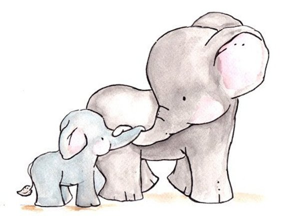 570x442 Cute Little Elephant Drawings - Little Elephant Drawing
