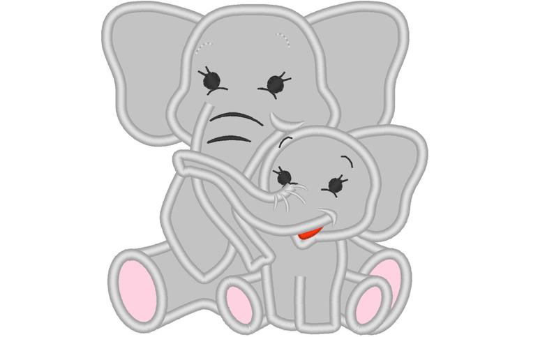 794x483 little elephant and elephant brother mommy and me or big etsy - Little Elephant Drawing