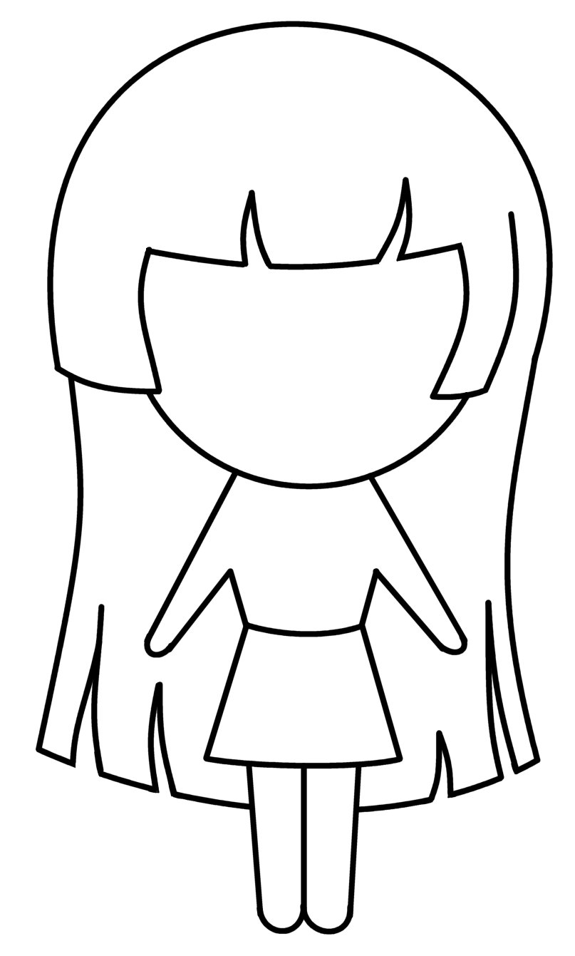 807x1341 How To Draw Cartoons Chibi Girl - Little Girl Cartoon Drawing