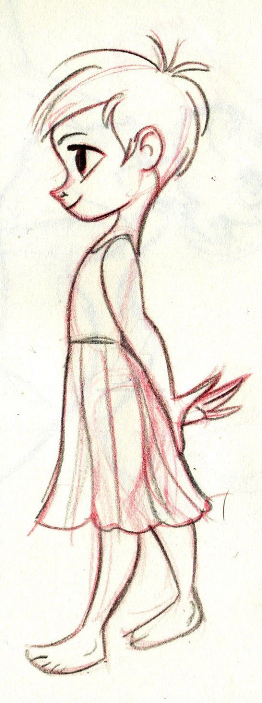 524x1405 How To Draw A Cartoon Little Girl Step - Little Girl Cartoon Drawing