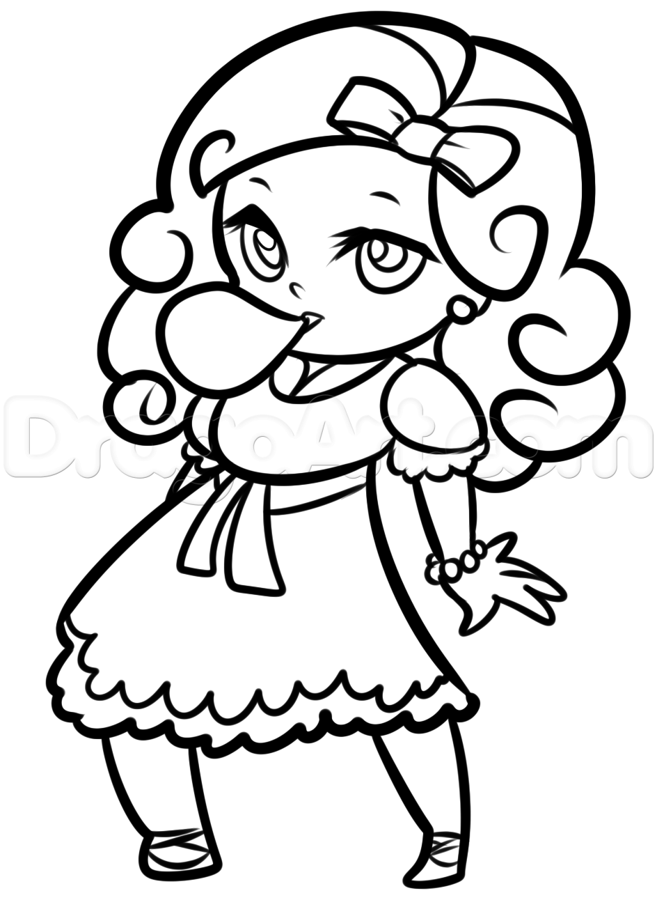 944x1292 Draw A Little Girl, Step - Little Girl Drawing