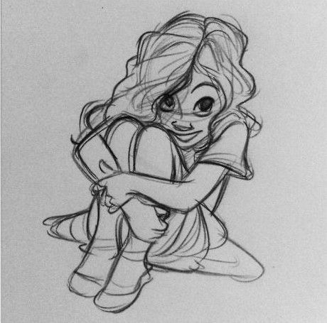 460x455 Little Girl Poetry Art, Drawings, Art Sketches - Little Girl Drawing