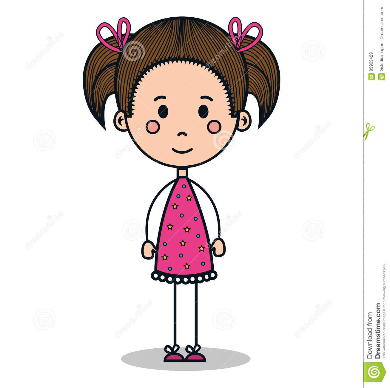1307x1300 Cute Little Girl Cartoon Drawing - Little Girl Drawing Cartoon