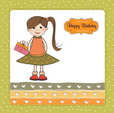 370x368 Little Girl Drawing Free Vector Download - Little Girl Drawing Cartoon