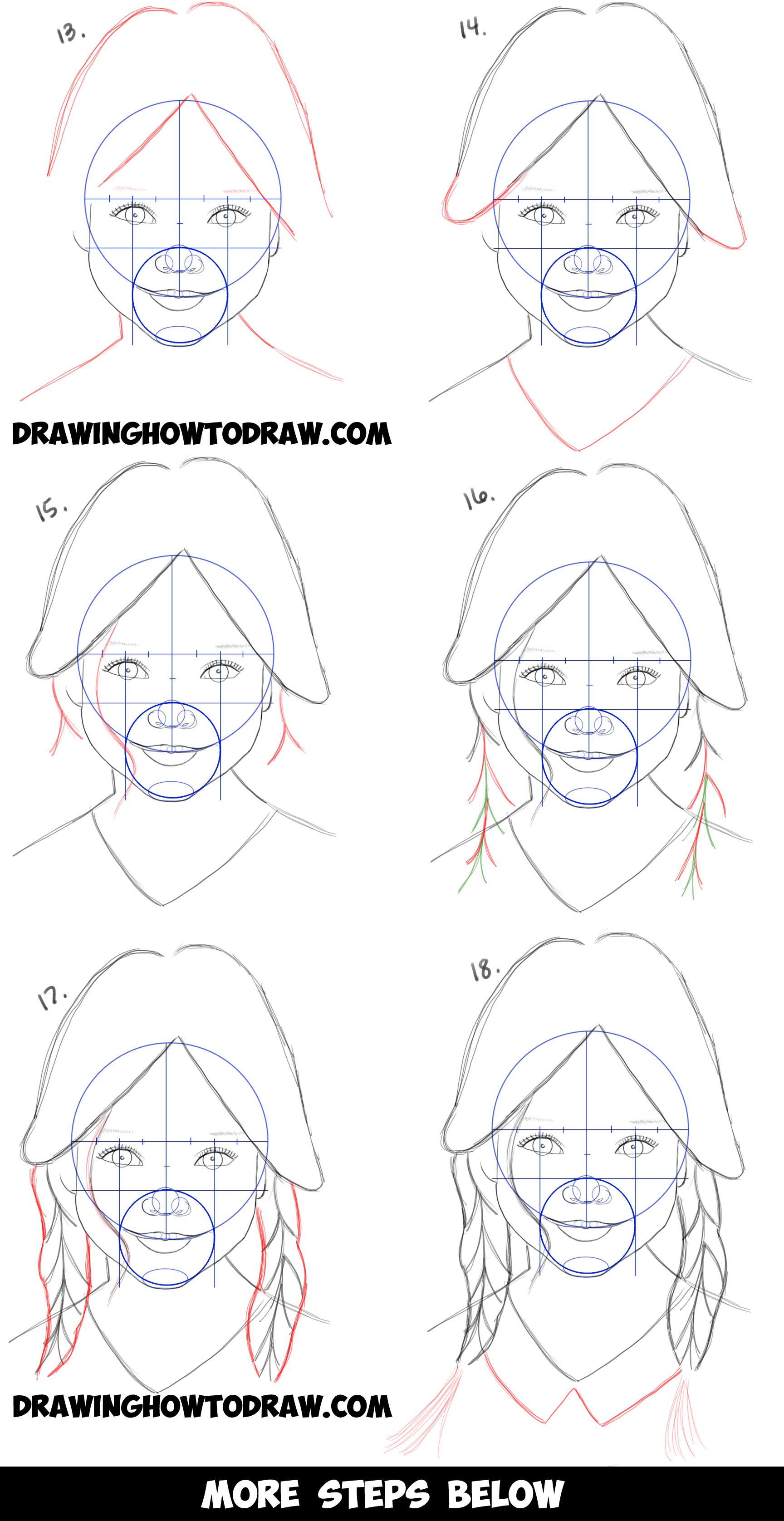 1728x3352 Girl Drawing Step - Little Girl Face Drawing