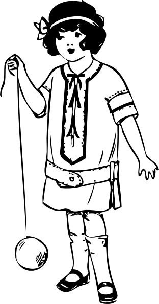 312x595 Little Girl Clip Black And White Stock Black And White Huge - Little Girl Line Drawing