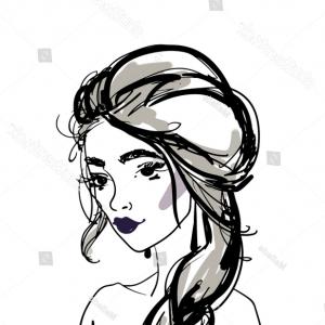 300x300 Little Girl Sitting Table Drawing Writing Soidergi - Little Girl Line Drawing