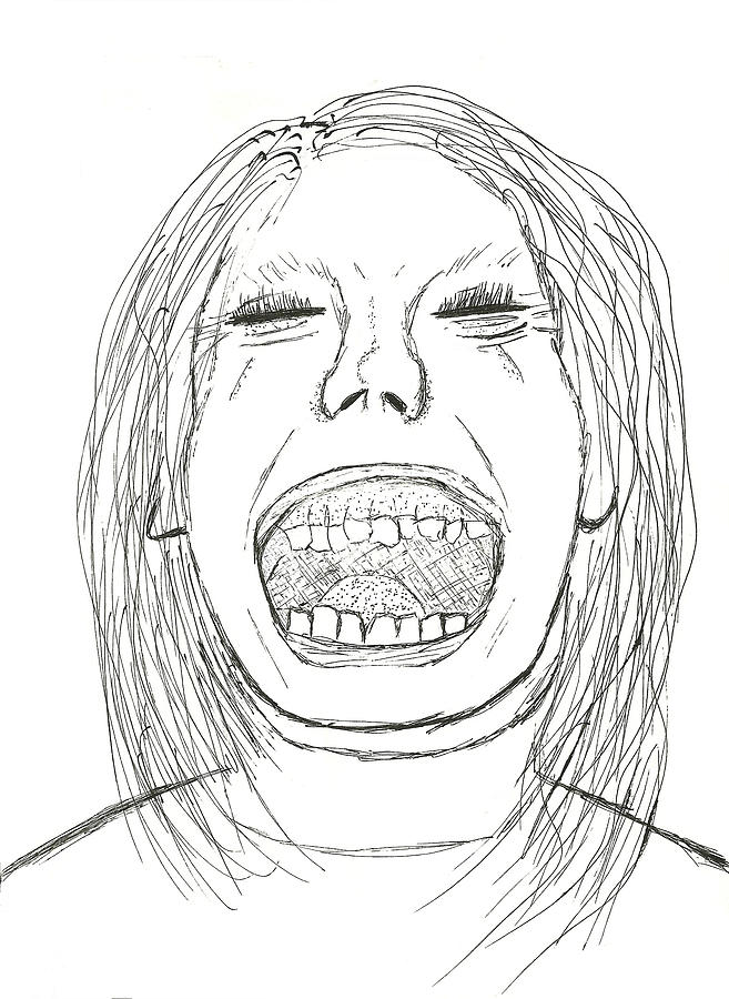 657x900 Scream Like A Little Girl Drawing - Little Girl Line Drawing