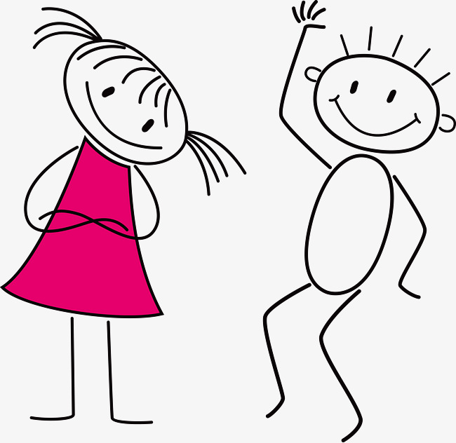 650x632 Vector Line Drawing Of A Little Girl Boy, Boys And Girls, Line - Little Girl Line Drawing