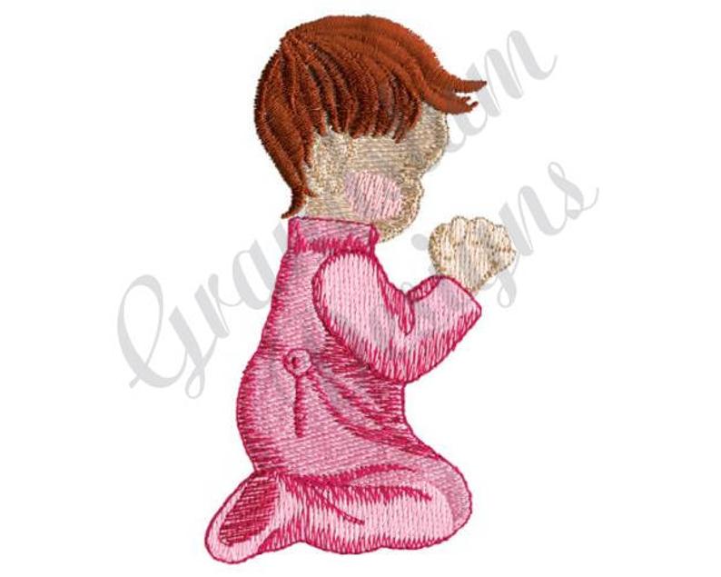 794x635 Little Girl Praying Machine Embroidery Design Etsy - Little Girl Praying Drawing