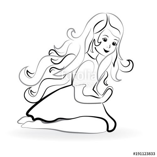 500x500 Little Girl Praying Logo Vector Design Stock Image And Royalty - Little Girl Praying Drawing