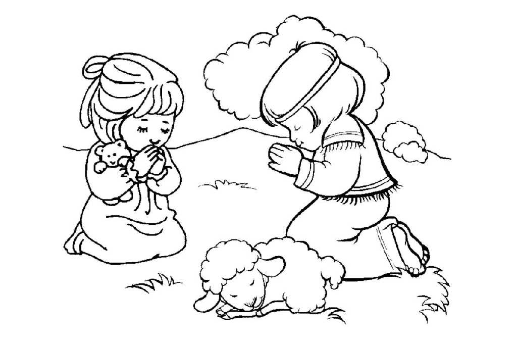 Little Girl Praying Drawing at PaintingValley.com | Explore collection ...