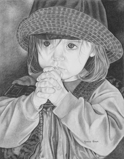 415x530 the art of randy hann - Little Girl Praying Drawing