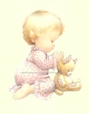 310x397 Little Girl And Stuffed Animal Praying Prayer Of Devotion - Little Girl Praying Drawing