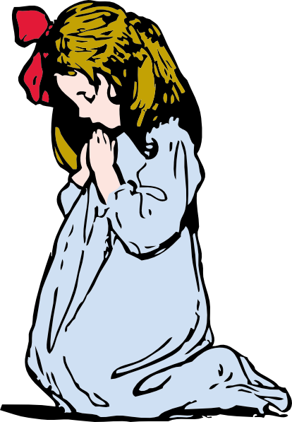 414x597 Girl Praying Clip Art - Little Girl Praying Drawing