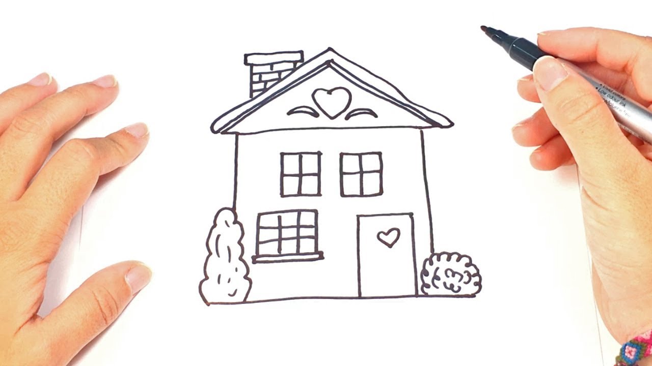 1280x720 How To Draw A Little House Step - Little House Drawing