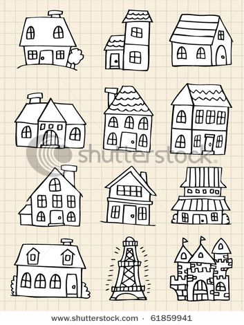 353x470 Little Houses Embroidery Ideas Drawings, House Drawing, House - Little House Drawing