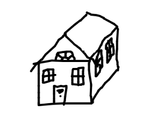 300x250 A Cute Little House Drawing - Little House Drawing