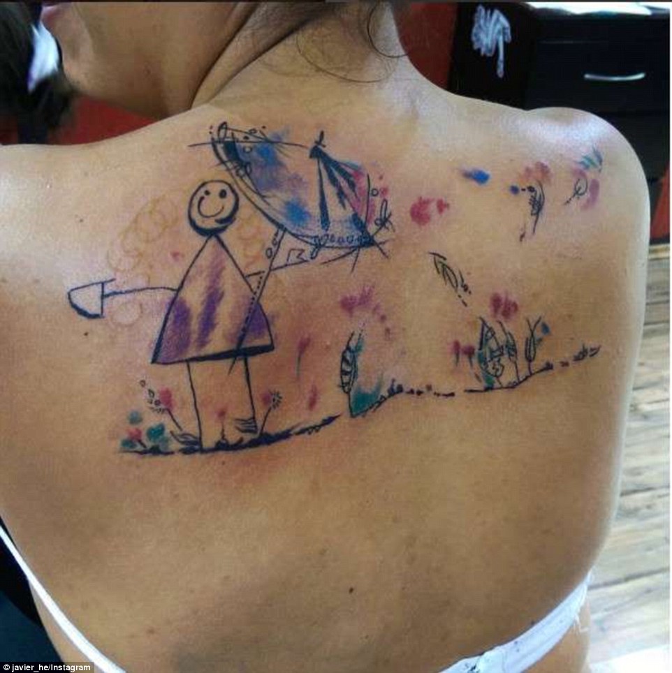 962x964 Australian Parents Tattoo Their Kids' Drawings On Their Skin - Little Kid Drawings