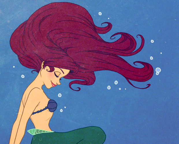 620x500 Ariel Little Mermaid Underwater Sketch Tumblr - Little Mermaid Drawing Tumblr