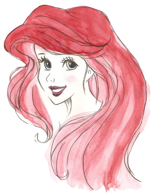 500x637 Ariel Tumblr Transparent Png Clipart Free Download - Little Mermaid Drawing Tumblr