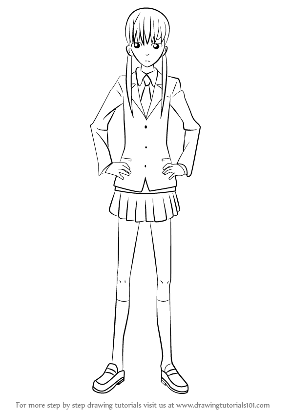 596x842 Learn How To Draw Shizuku Mizutani From My Little Monster - Little Monster Drawings