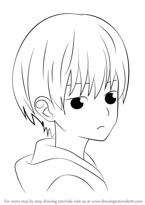598x844 Learn How To Draw Takaya Mizutani From My Little Monster - Little Monster Drawings