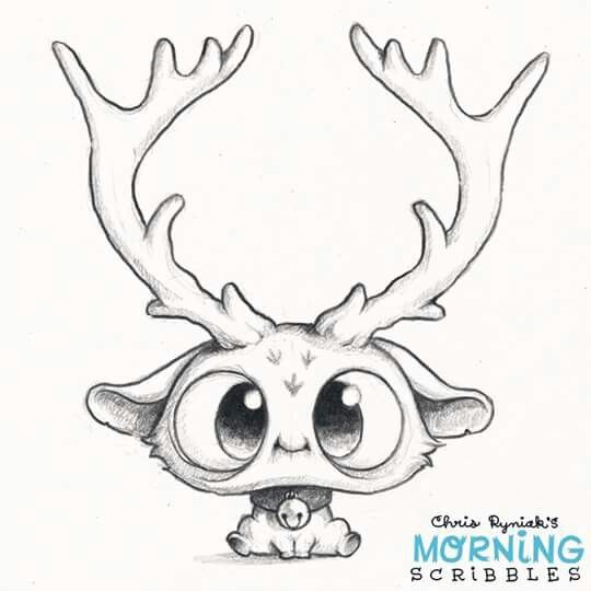 540x540 Monster Scribble Lil Monster Doodle Drawings, Reindeer - Little Monster Drawings
