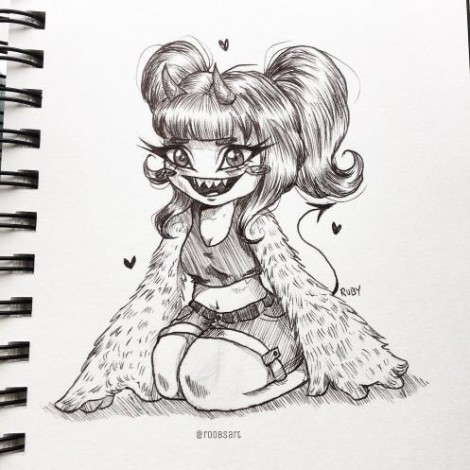 470x470 ruby roberts drawings wonderstreet - Little Monster Drawings