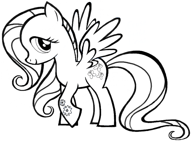 795x592 how to draw fluttershy from my little pony with easy to follow - Little Pony Drawing