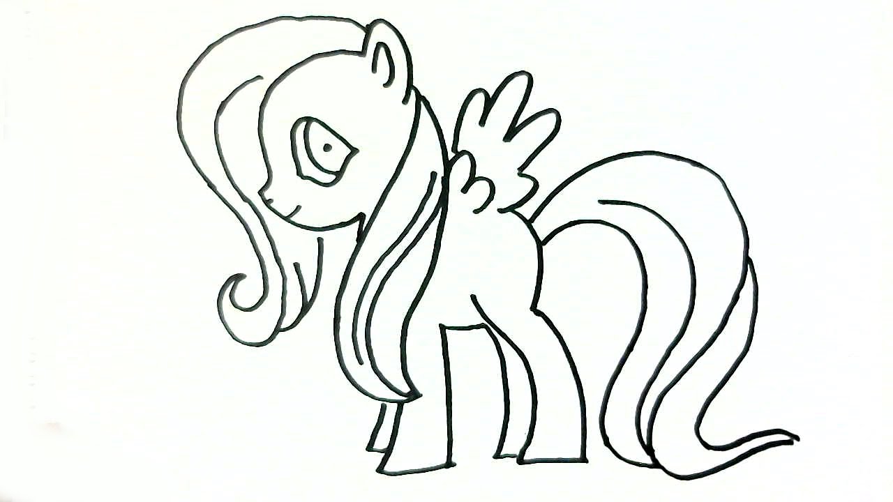1280x720 How To Draw My Little Pony In Easy Steps For Children Beginners - Little Pony Drawing