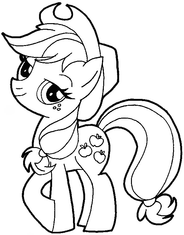 590x751 How To Draw Apple Jack From My Little Pony With Easy Step - Little Pony Drawing