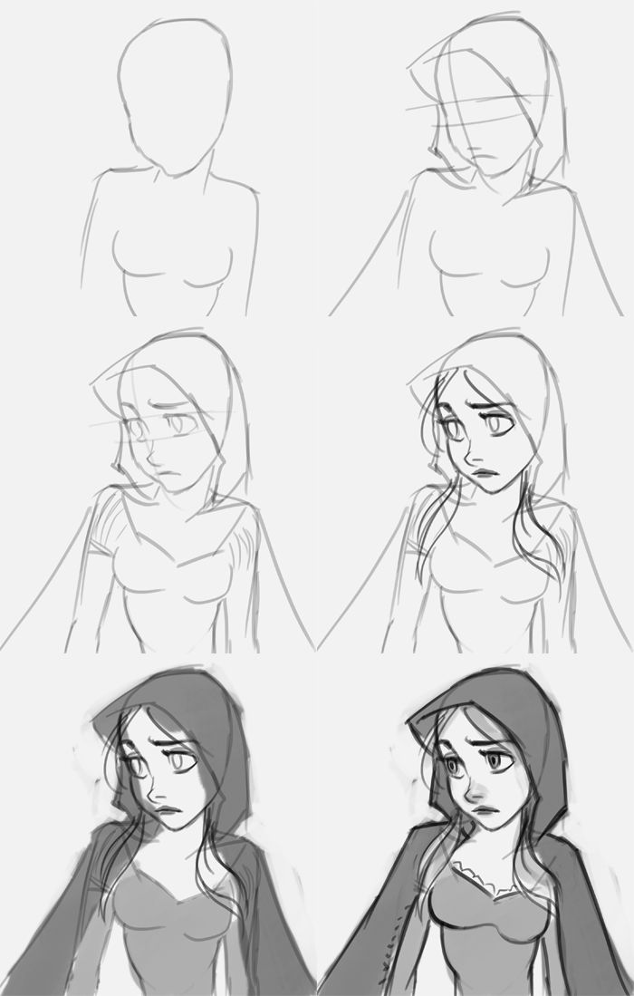 700x1099 How To Draw Red Riding Hood Learn To Draw A Little Red Riding - Little Red Riding Hood Drawing